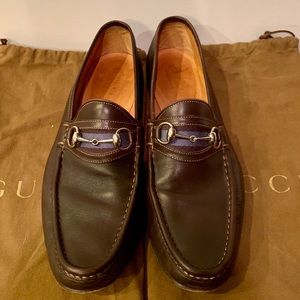 Men’s Gucci Loafers Brown Leather Size: 11.5